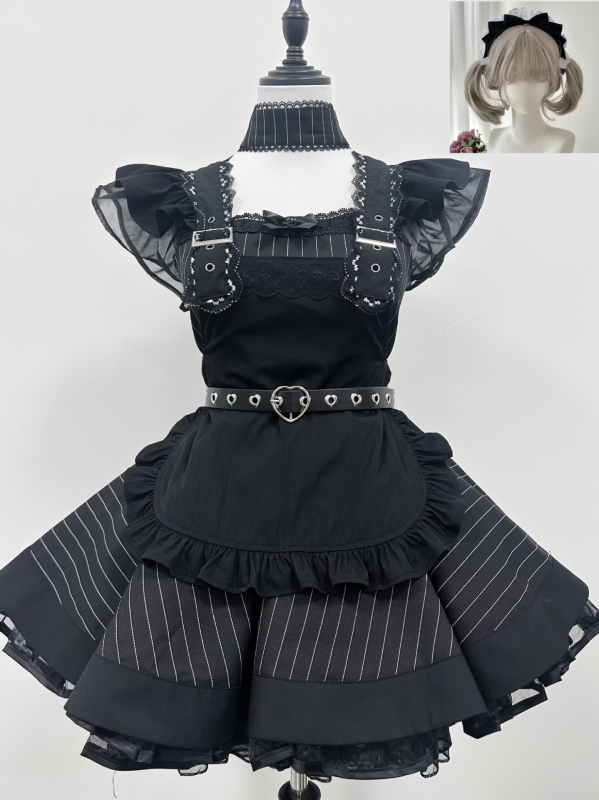 Lolita kostim služkinje za cosplay – poliester, branda FAMMEZ, ljeto 2025, svjež i sladak Lolita stil