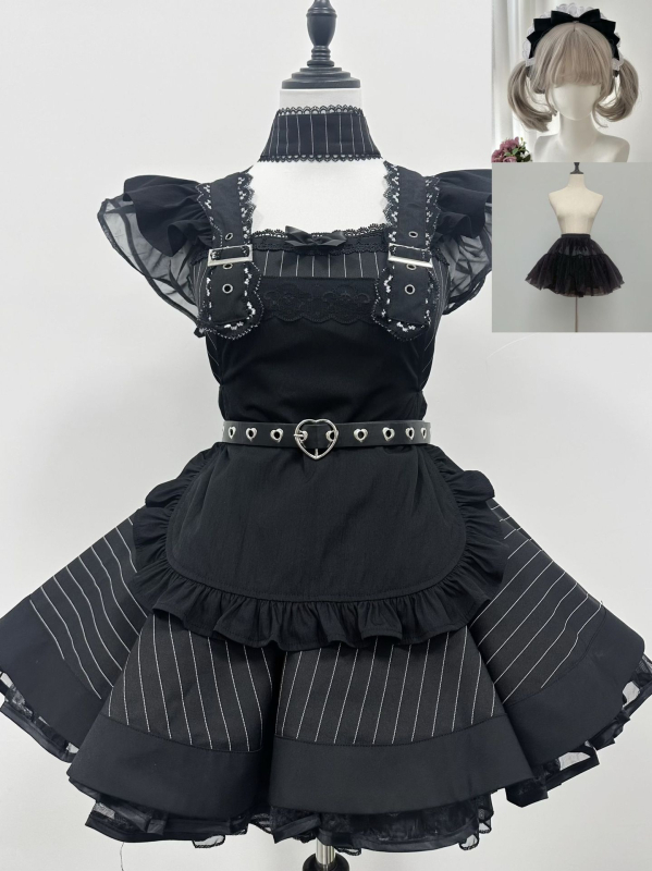 Lolita kostim služkinje za cosplay – poliester, branda FAMMEZ, ljeto 2025, svjež i sladak Lolita stil