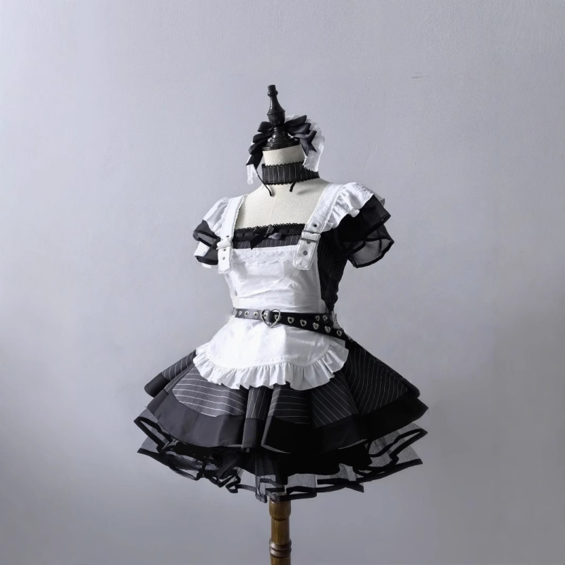 Lolita kostim služkinje za cosplay – poliester, branda FAMMEZ, ljeto 2025, svjež i sladak Lolita stil