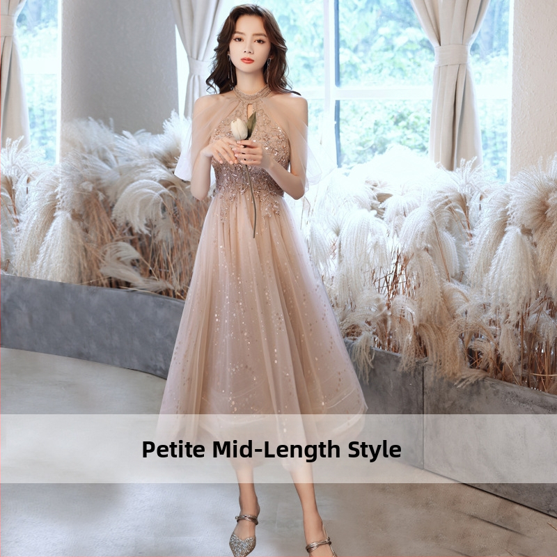 Rochie de seară cu siluetă de prințesă, fără mâneci, talie înaltă, lungă până la podea, poliester (50–70%)