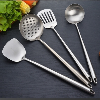 Set lingură-spatulă din oțel inoxidabil 316, construcție monobloc, coadă extinsă și vârf ascuțit, protecție împotriva arsurilor, imprimare logo disponibil