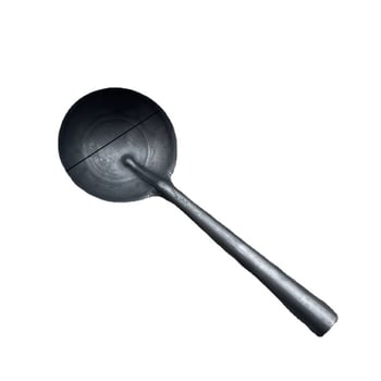 Lyžica na varenie z železa; rukoväť z železa; vysoká teplotná odolnosť; prispôsobiteľné spracovanie; moderný minimalistický štýl