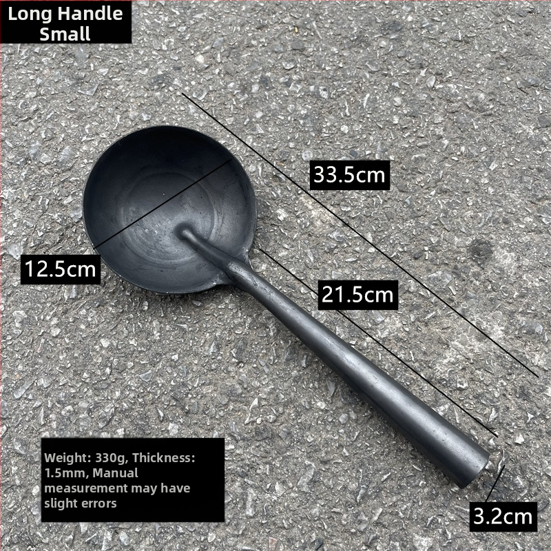 Lyžica na varenie z železa; rukoväť z železa; vysoká teplotná odolnosť; prispôsobiteľné spracovanie; moderný minimalistický štýl