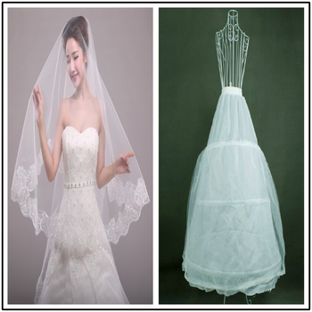 Esküvői egyrétegű csipkés fátyol, kötött, egyszerű uniszex fejfedő kiegészítő