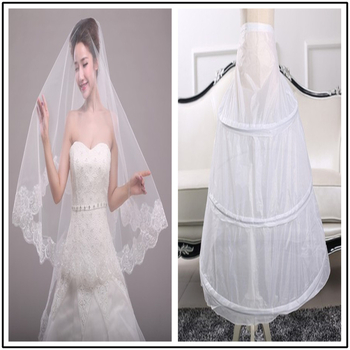 Esküvői egyrétegű csipkés fátyol, kötött, egyszerű uniszex fejfedő kiegészítő