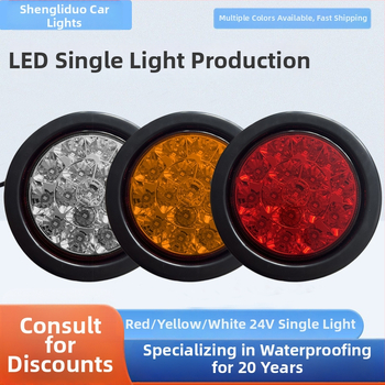 LED zadné svetlo pre CIMC polopríves, jednou lampou, vodotesné kruhové LED svetlo, 24V