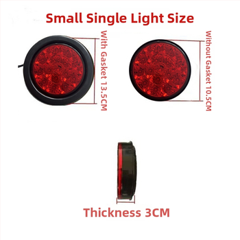 LED zadné svetlo pre CIMC polopríves, jednou lampou, vodotesné kruhové LED svetlo, 24V