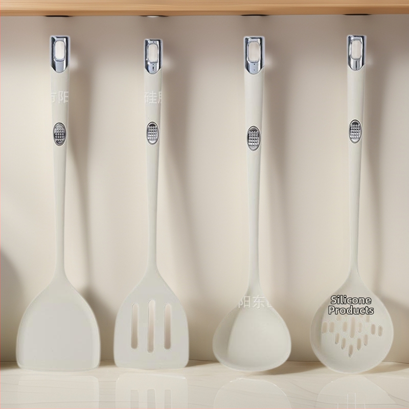 Set silikonskih spatula za kuhanje s neprijanjajućom površinom, visokom toplinskom otpornošću, protukliznom držačem, silikonskom drškom, mogućnost prilagodbe