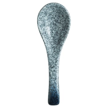 Japán stílusú kerámiás leveskanál, egyszínű mintázat, nyomtatott logó