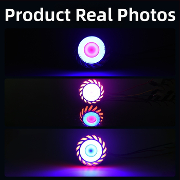 LED stabdžių galinė lemputė motociklams ir elektriniams dviračiams su Angel Eyes, modelis SCD-46, 12V, 5W, 200 lm