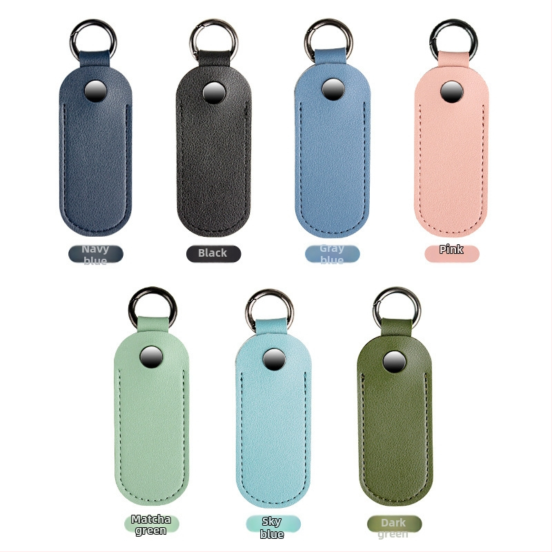 PU bőr USB-meghajtó és fülhallgató tok – egyszínű kialakítás, ultra könnyű, vízálló, lopás elleni védelem – kulcstartó táska