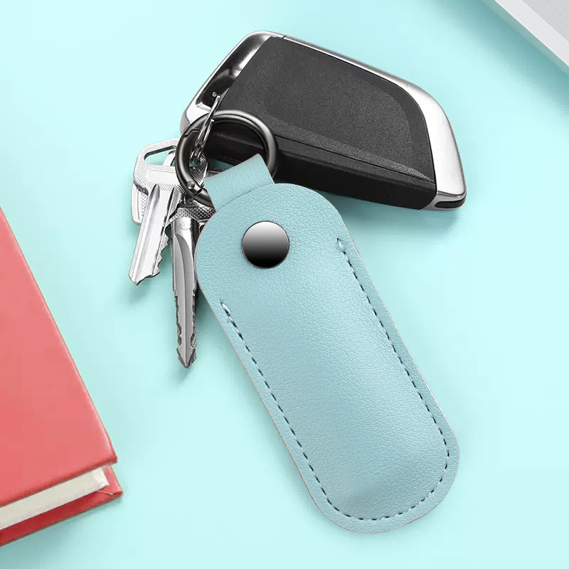 PU bőr USB-meghajtó és fülhallgató tok – egyszínű kialakítás, ultra könnyű, vízálló, lopás elleni védelem – kulcstartó táska