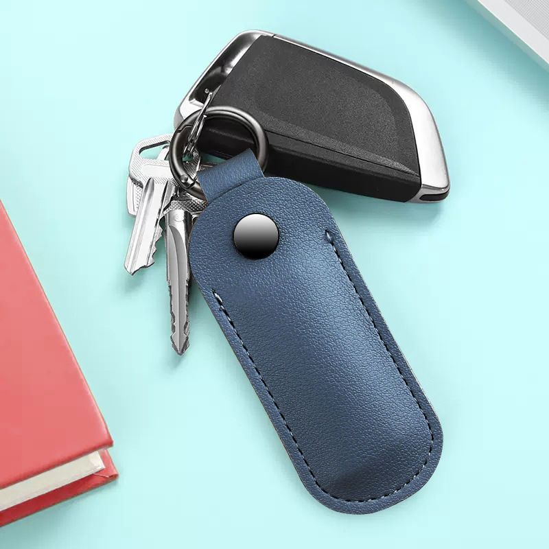 PU bőr USB-meghajtó és fülhallgató tok – egyszínű kialakítás, ultra könnyű, vízálló, lopás elleni védelem – kulcstartó táska