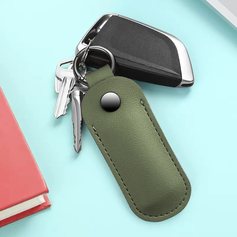 PU bőr USB-meghajtó és fülhallgató tok – egyszínű kialakítás, ultra könnyű, vízálló, lopás elleni védelem – kulcstartó táska