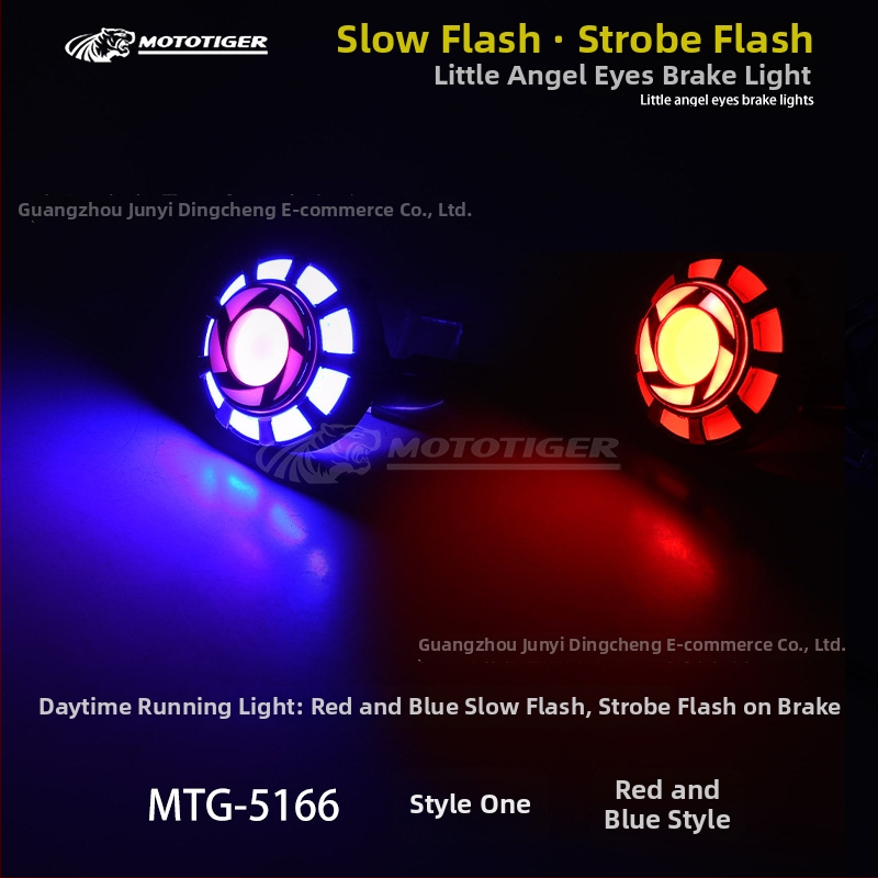 MOTOTIGER Angel Eye stabdžių šviesa motociklui – LED, 12V, 1W, 200 lm, Angel Eyes
