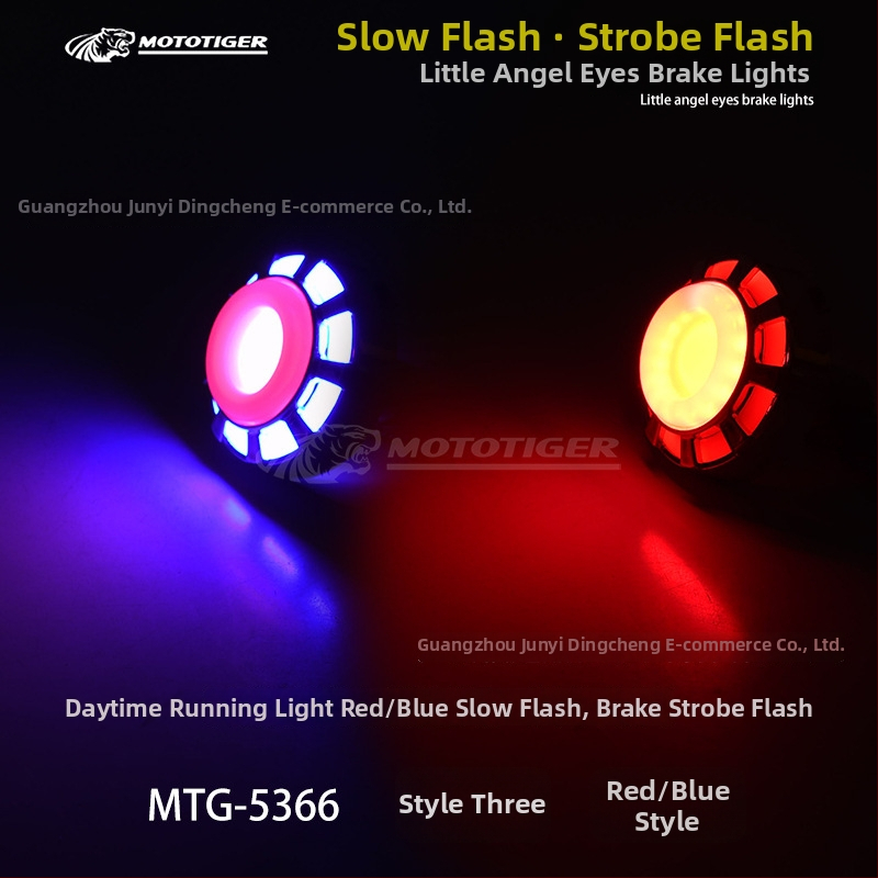 MOTOTIGER Angel Eye stabdžių šviesa motociklui – LED, 12V, 1W, 200 lm, Angel Eyes
