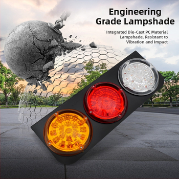 LED задно светло за камион, 24V, ABS корпус, централно задно светло, индикатор завой и стоп сигнал