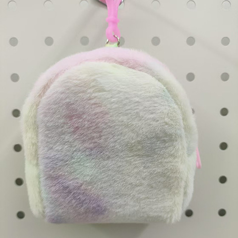 Плюшено портмоне за монети с карикатурен модел, освежаващ и сладък стил, подплата полиестер