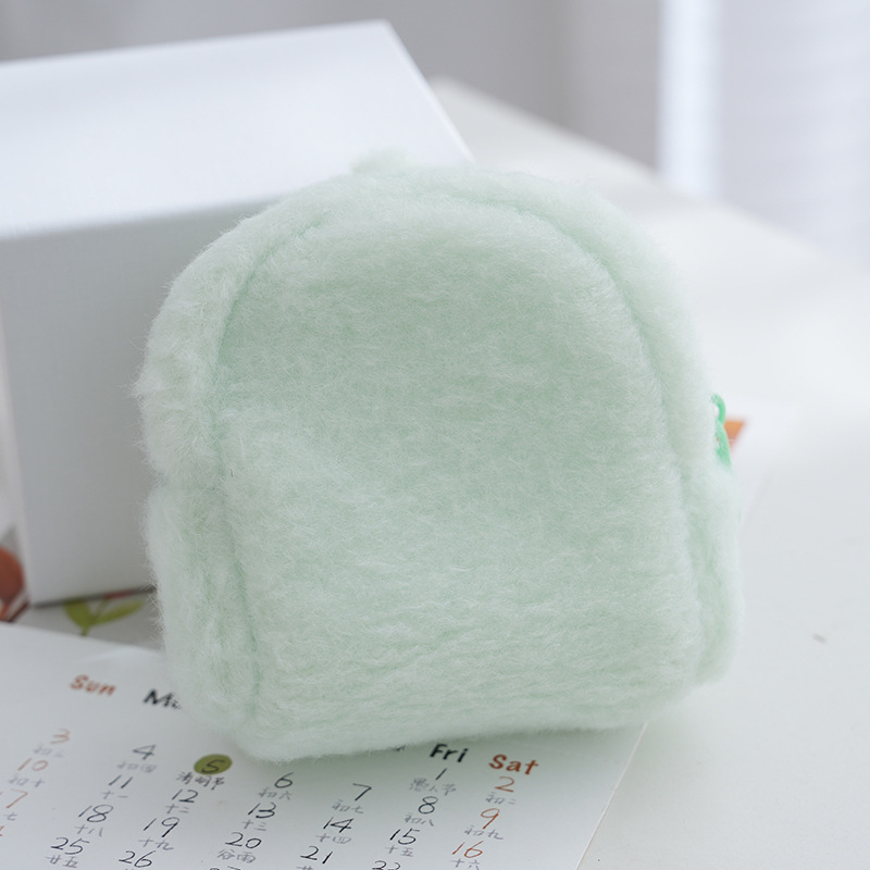 Плюшено портмоне за монети с карикатурен модел, освежаващ и сладък стил, подплата полиестер