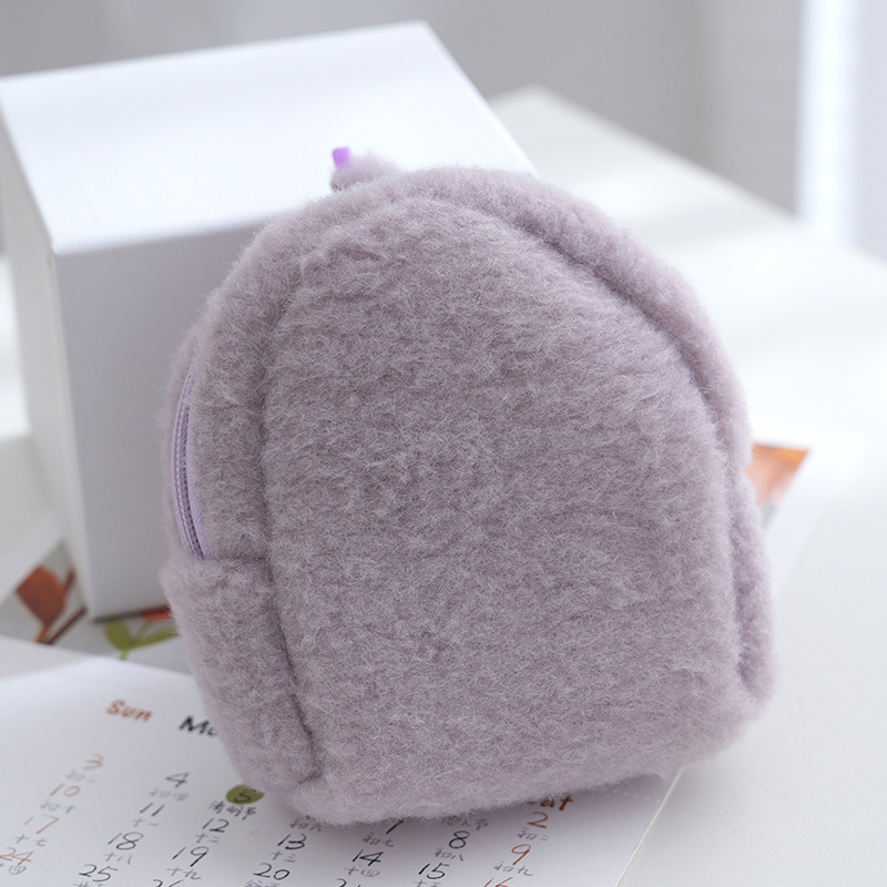 Плюшено портмоне за монети с карикатурен модел, освежаващ и сладък стил, подплата полиестер