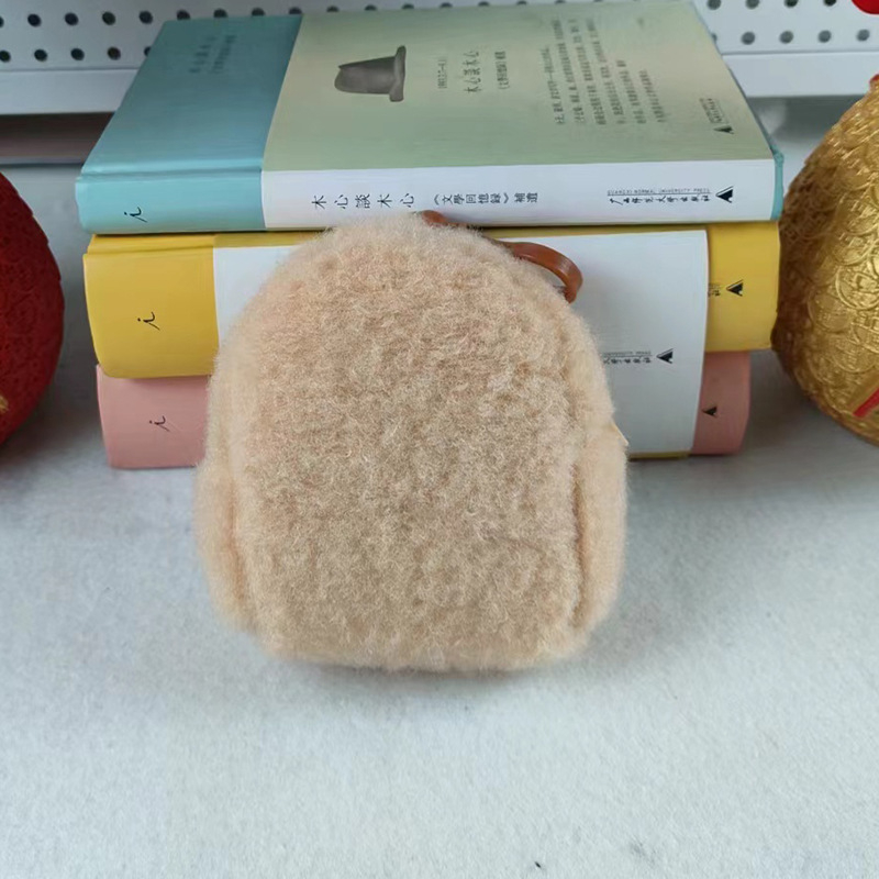 Плюшено портмоне за монети с карикатурен модел, освежаващ и сладък стил, подплата полиестер