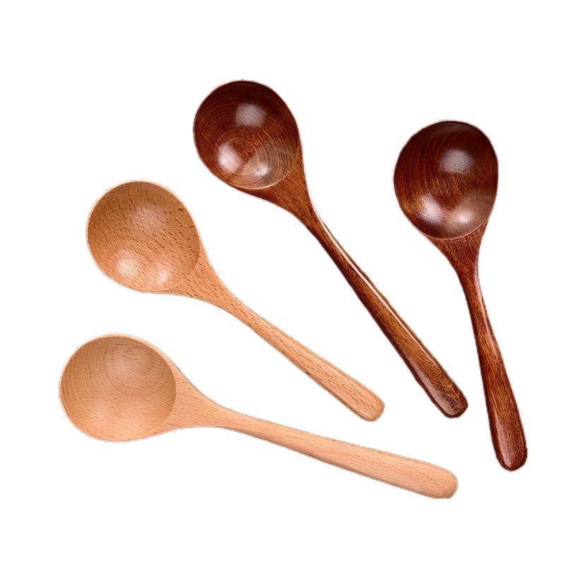 Hosszú nyeletű fakanál – egyszínű, logó nyomtatva, Xiaotong Home, testreszabható feldolgozás