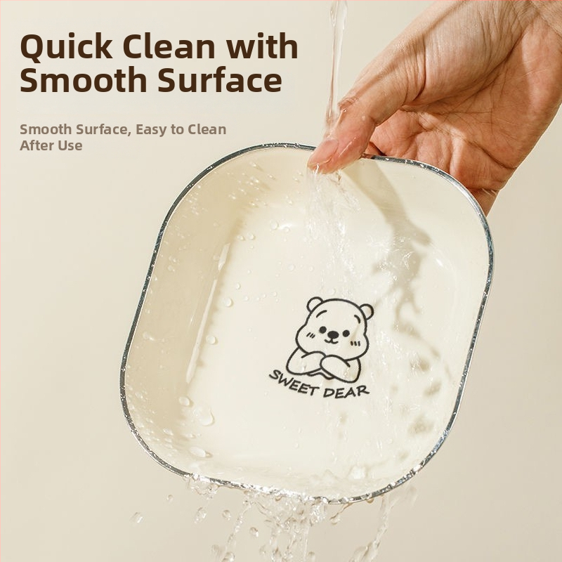 Namų naudojimo kaulų atliekų plokštelė – plastikinė, kvadratinė, vienos spalvos, rankų piešinio paviršius