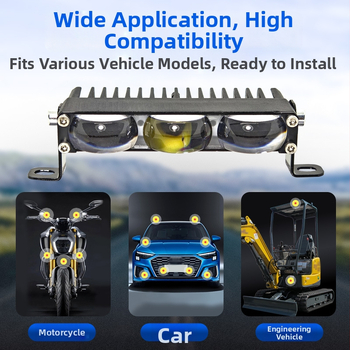 JSG LED προβολέας με διάταξη 3 LED – υψηλής φωτεινότητας για μοτοσικλέτες και οχήματα εκτός δρόμου, 18W, 9-36V, φακός PC, αλουμινένιο περίβλημα, LED 5060, διάρκεια ζωής 50.000 h