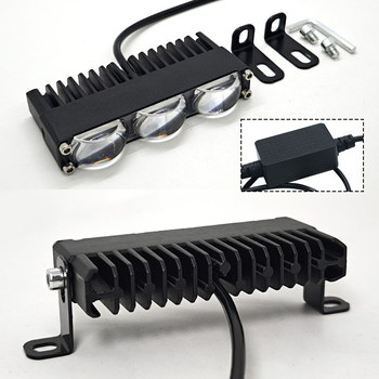 JSG LED προβολέας με διάταξη 3 LED – υψηλής φωτεινότητας για μοτοσικλέτες και οχήματα εκτός δρόμου, 18W, 9-36V, φακός PC, αλουμινένιο περίβλημα, LED 5060, διάρκεια ζωής 50.000 h