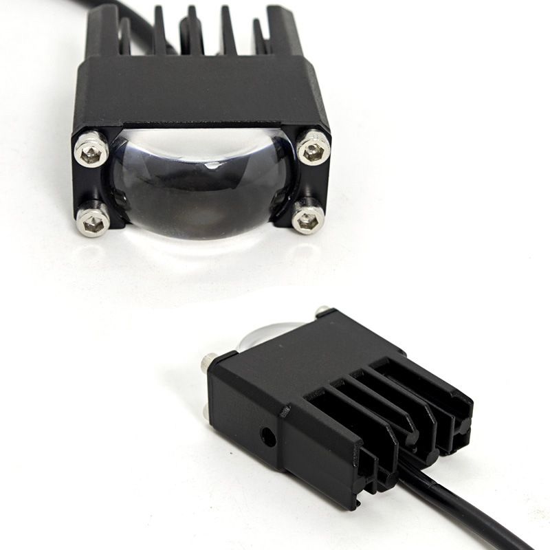 JSG LED προβολέας με διάταξη 3 LED – υψηλής φωτεινότητας για μοτοσικλέτες και οχήματα εκτός δρόμου, 18W, 9-36V, φακός PC, αλουμινένιο περίβλημα, LED 5060, διάρκεια ζωής 50.000 h