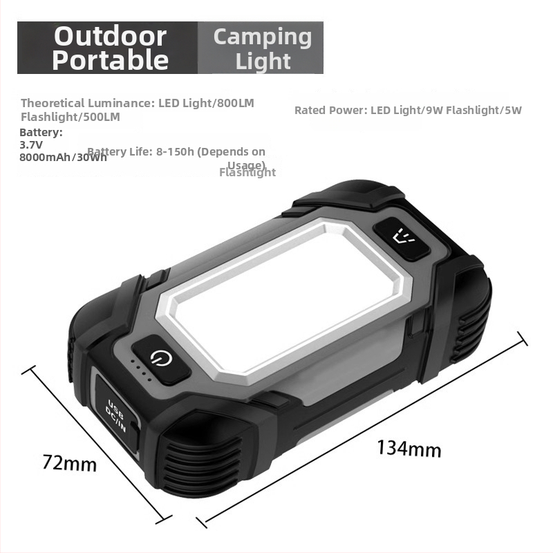 Fleet φακός χειρός με δύο μαγνήτες, επαναφορτιζόμενος, πολύ φωτεινός, μακρά διάρκεια, φορητός για επισκευές αυτοκινήτων