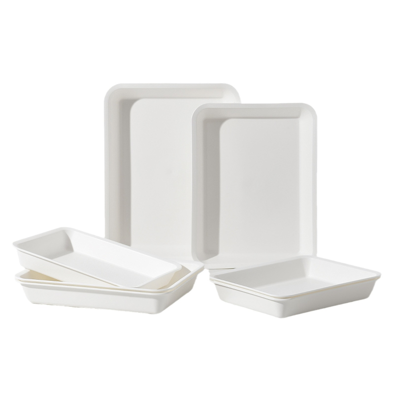 Műanyag téglalap alakú köretes tál, nyomtatott logóval, testreszabható, japán stílusú, 2024-ben debütált