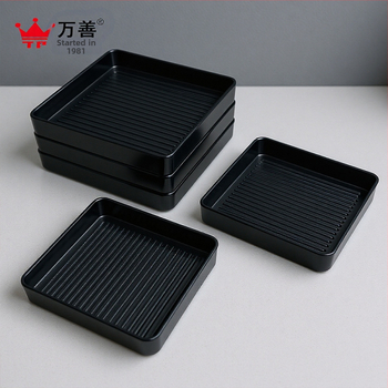 Melamín négyszögletes tál, japán stílus, in-mold magas hőmérsékletű formázás, testreszabás és logónyomás elérhető