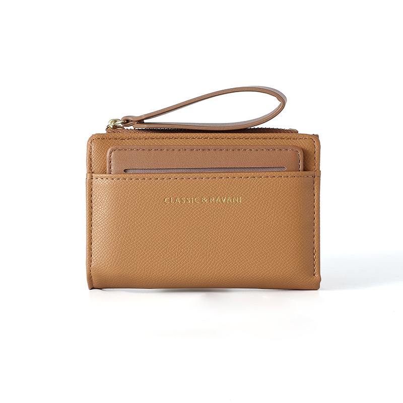 HAITAO PU érmetárca, városi egyszerű stílus, egyszínű dizájn, uniszex