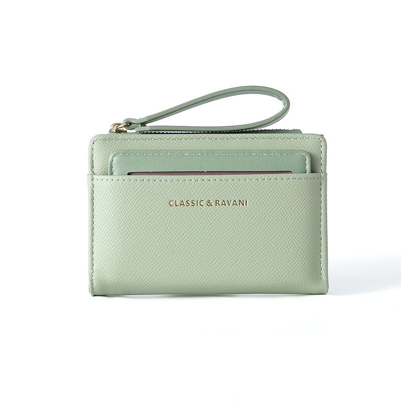 HAITAO PU érmetárca, városi egyszerű stílus, egyszínű dizájn, uniszex