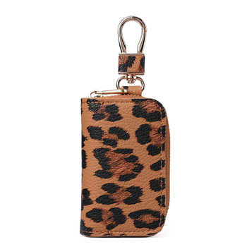 Unisex PU torbica za ključeve s leopard printom, za pohranu ključeva automobila, s podstavom od sintetičke kože