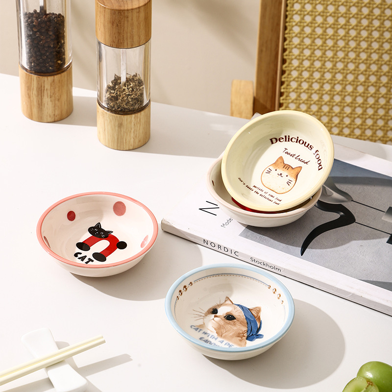 Porcelanska zdjela za umak s cvjetnim uzorkom, podglazurna završnica, sladak stil, mikrovalna kompatibilna