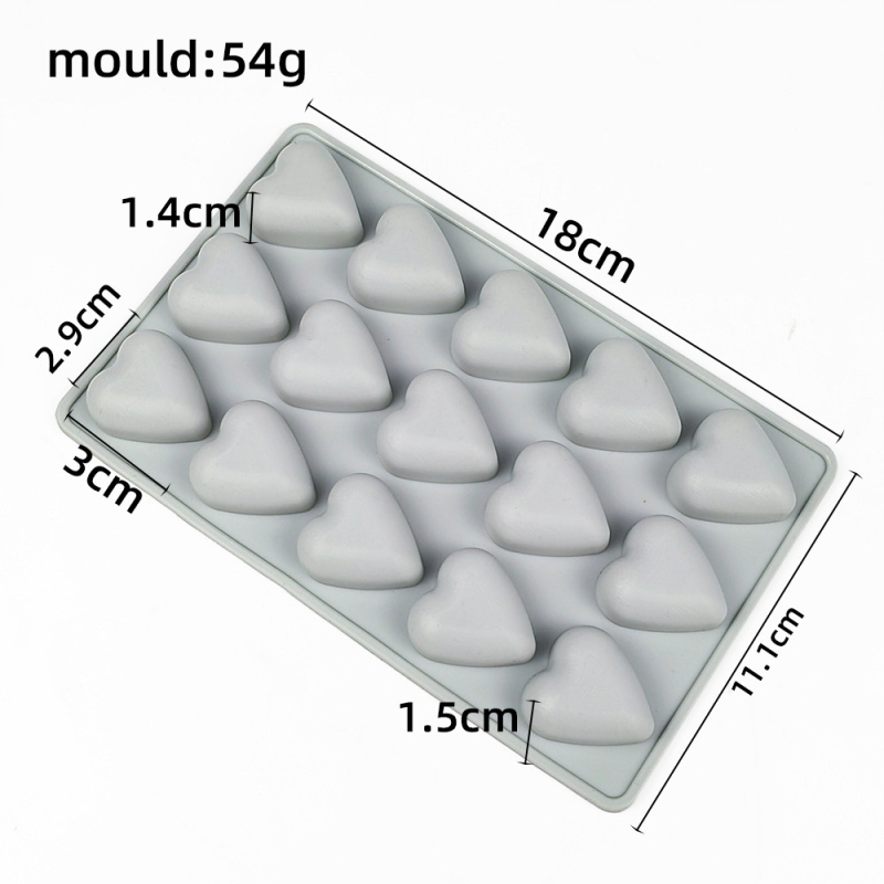 Silikonska čokoladna kalupa u obliku srca za mousse – DIY pečenje, materijal: silikon, pakiranje: Opp bag