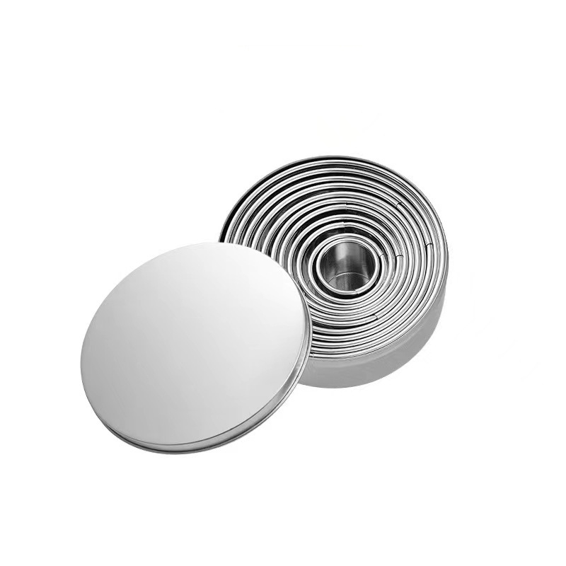 Комплект форми за печене от неръждаема стомана, кръгли, 11-12 части, за мусове и торти