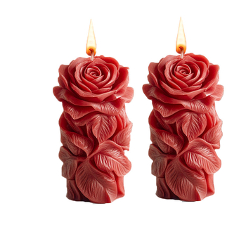 Силиконова колона-форма с мотив рози за DIY ароматни свещи, гипсов дифузор камък – неправилна форма, код S-27