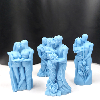 Szilikon gyertyaforma – pár ölelkezik, DIY gyanta díszek és illatos gyertyák készítéséhez, szabálytalan alak, egyetlen tasakban csomagolva