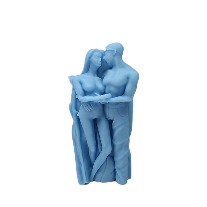 Szilikon gyertyaforma – pár ölelkezik, DIY gyanta díszek és illatos gyertyák készítéséhez, szabálytalan alak, egyetlen tasakban csomagolva