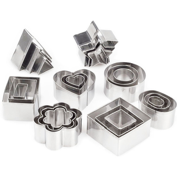 Комплект от 30 форми за печене от неръждаема стомана с нестандартна форма за сладки, торти, фондан и плодове