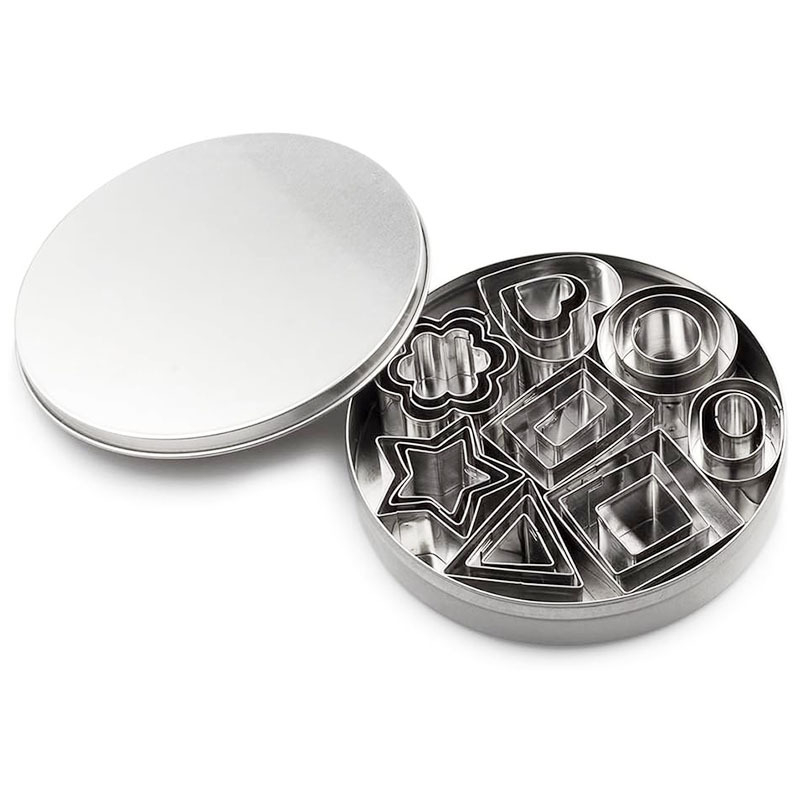 Комплект от 30 форми за печене от неръждаема стомана с нестандартна форма за сладки, торти, фондан и плодове