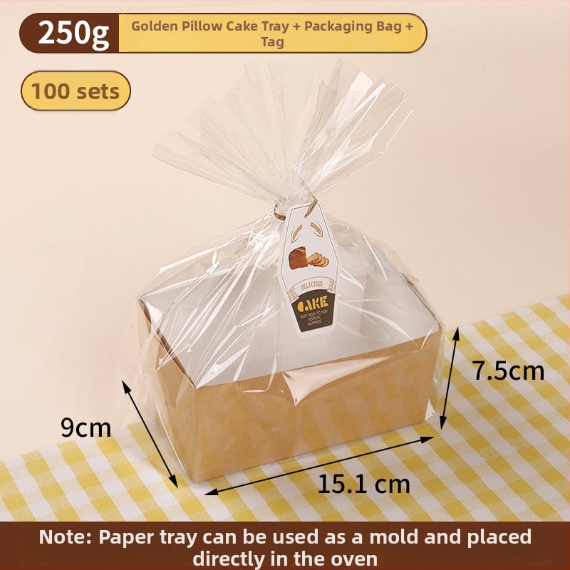 Koogipaberi vormi ja küpsetushoidja komplekt – ahjuks sobiv, kõrge temperatuurikindel, ühekordne leivakarbi komplekt koos kotiga, sildiga ja siidpaelaga