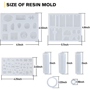 Силиконова форма за епоксидна смола за бижута – неравна капковидна форма за обици, висулка, колие и ключодържател, DIY