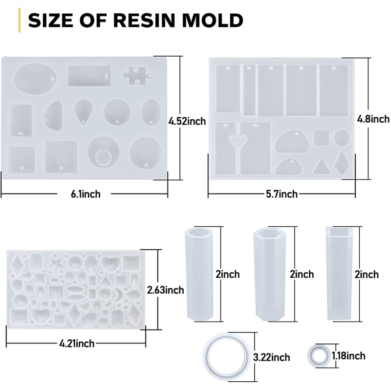 Силиконова форма за епоксидна смола за бижута – неравна капковидна форма за обици, висулка, колие и ключодържател, DIY