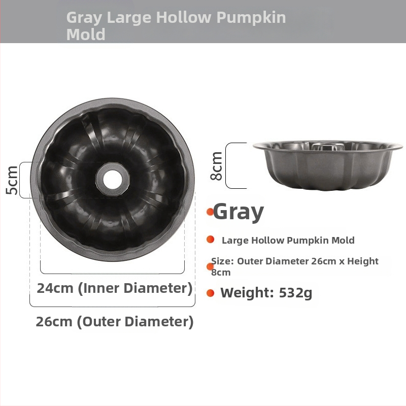 Μορφή κέικ κολοκύθας σιφόν με αντικολλητική επίστρωση, δίσκος ψησίματος από ανθρακούχο χάλυβα για DIY αρτοποιία
