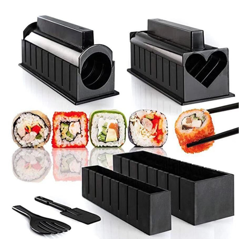 DIY set za izradu sushi, alat srcolikog oblika od PP-a, 11-dijelni set, korejski stil