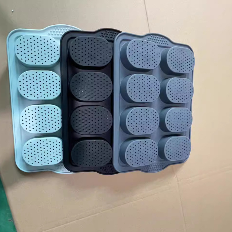 Силиконова форма за печене на торти, 8 гнезда, кръгла, незалепваща, Orange Sunset